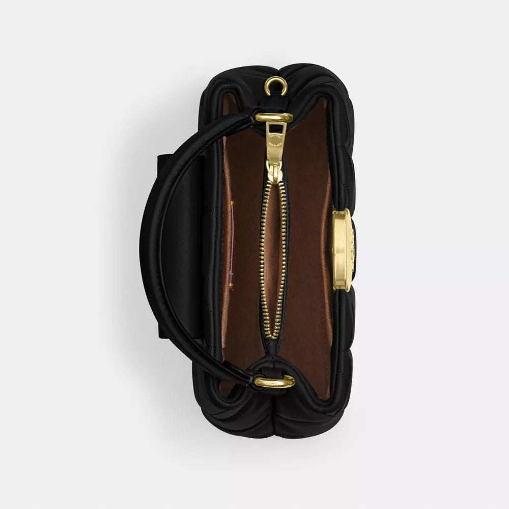 Túi COACH Eliza Mini Carryall Bag with Quilting #Gold / Black - Kallos Vietnam