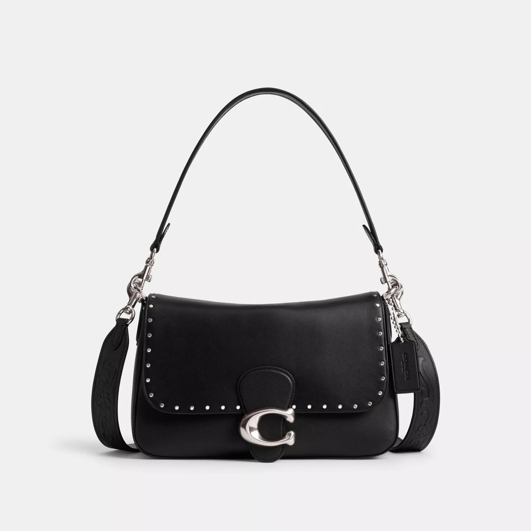 Túi COACH Soft Tabby Shoulder Bag with Rivets #Silver / Black