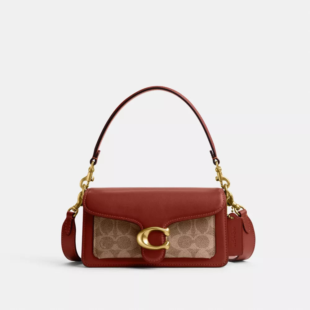 Túi COACH Tabby Shoulder Bag 20 In Signature Canvas #Brass / Tan / Rust