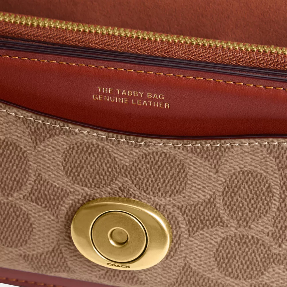 Túi COACH Tabby Shoulder Bag 20 In Signature Canvas #Brass / Tan / Rust - Kallos Vietnam