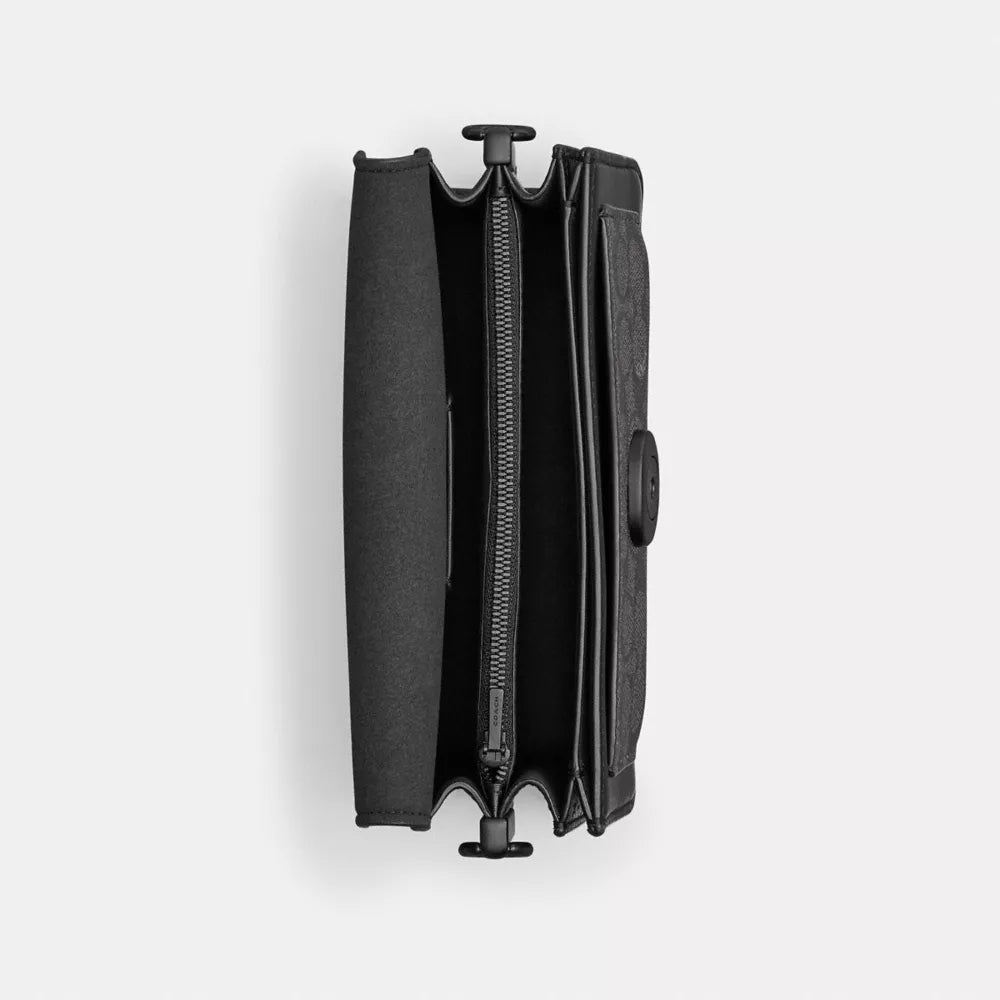 Túi COACH Tabby Shoulder Bag 20 In Signature Canvas #Matte Black / Charcoal / Black - Kallos Vietnam