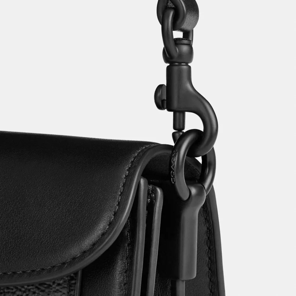 Túi COACH Tabby Shoulder Bag 20 In Signature Canvas #Matte Black / Charcoal / Black