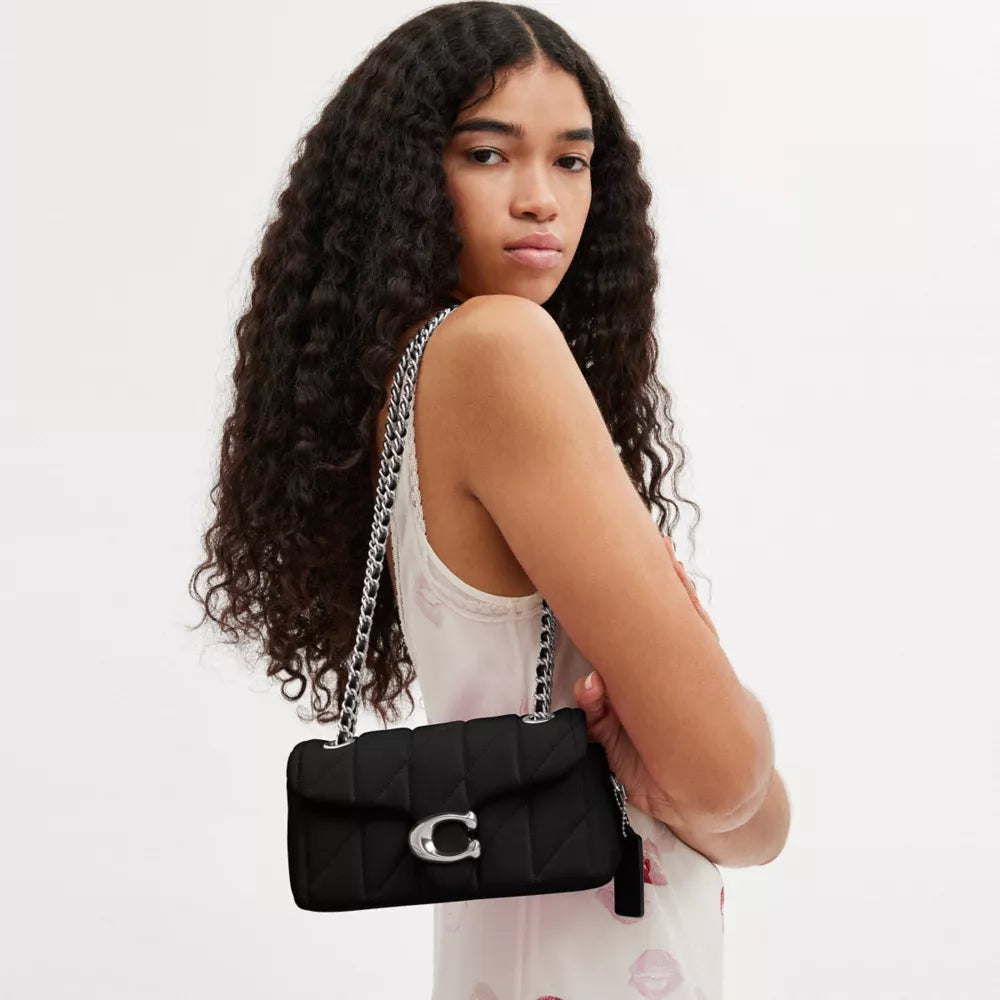 Túi COACH Tabby Shoulder Bag 20 with Pillow Quilting #Silver / Black - Kallos Vietnam