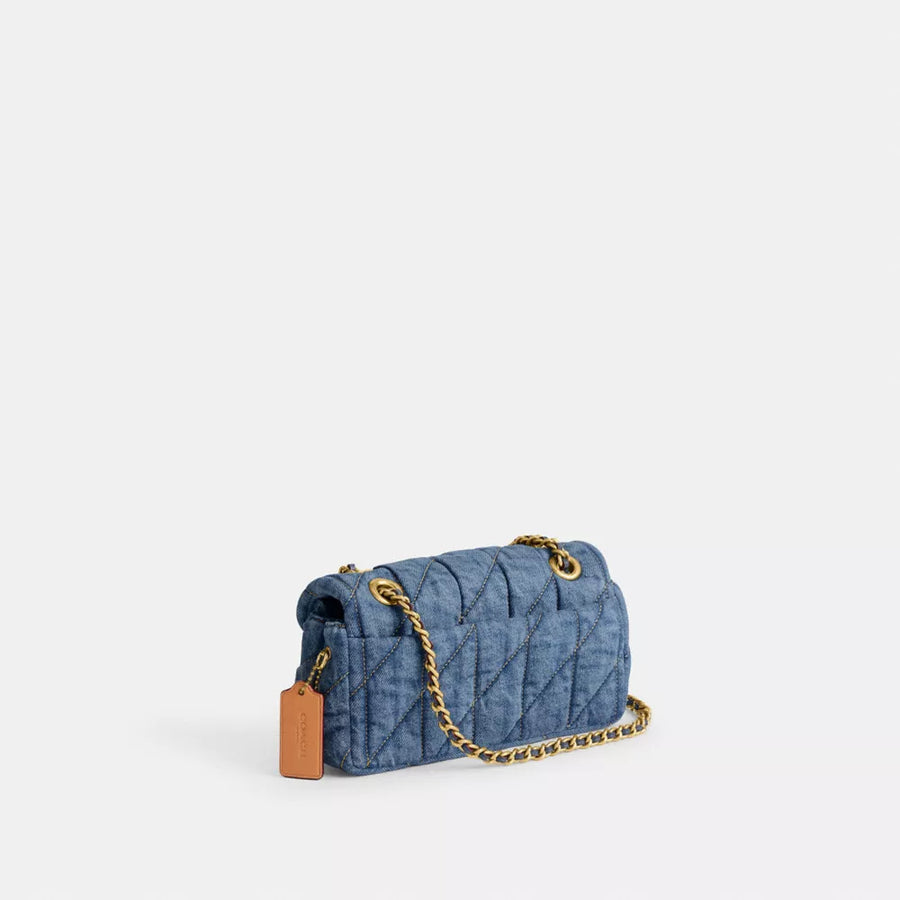 Túi COACH Tabby Shoulder Bag 20 with Quilting #Brass / Indigo