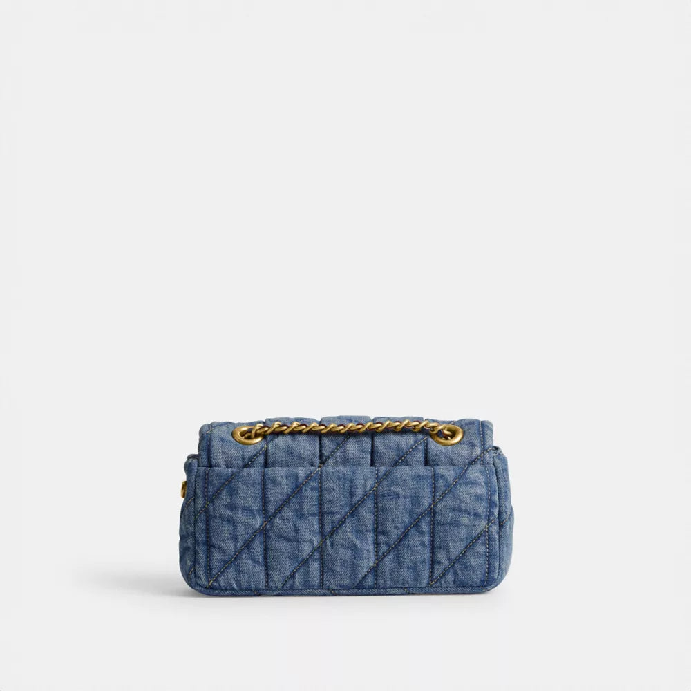 Túi COACH Tabby Shoulder Bag 20 with Quilting #Brass / Indigo