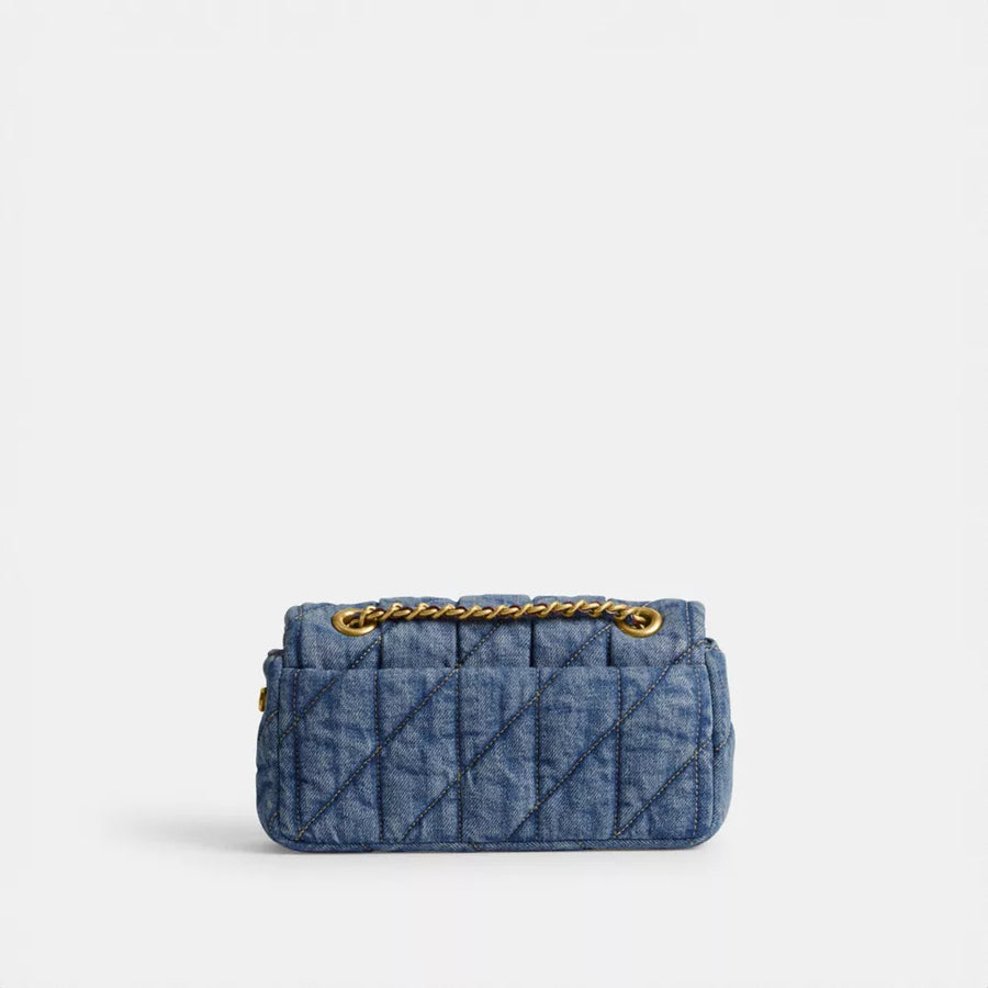 Túi COACH Tabby Shoulder Bag 20 with Quilting #Brass / Indigo