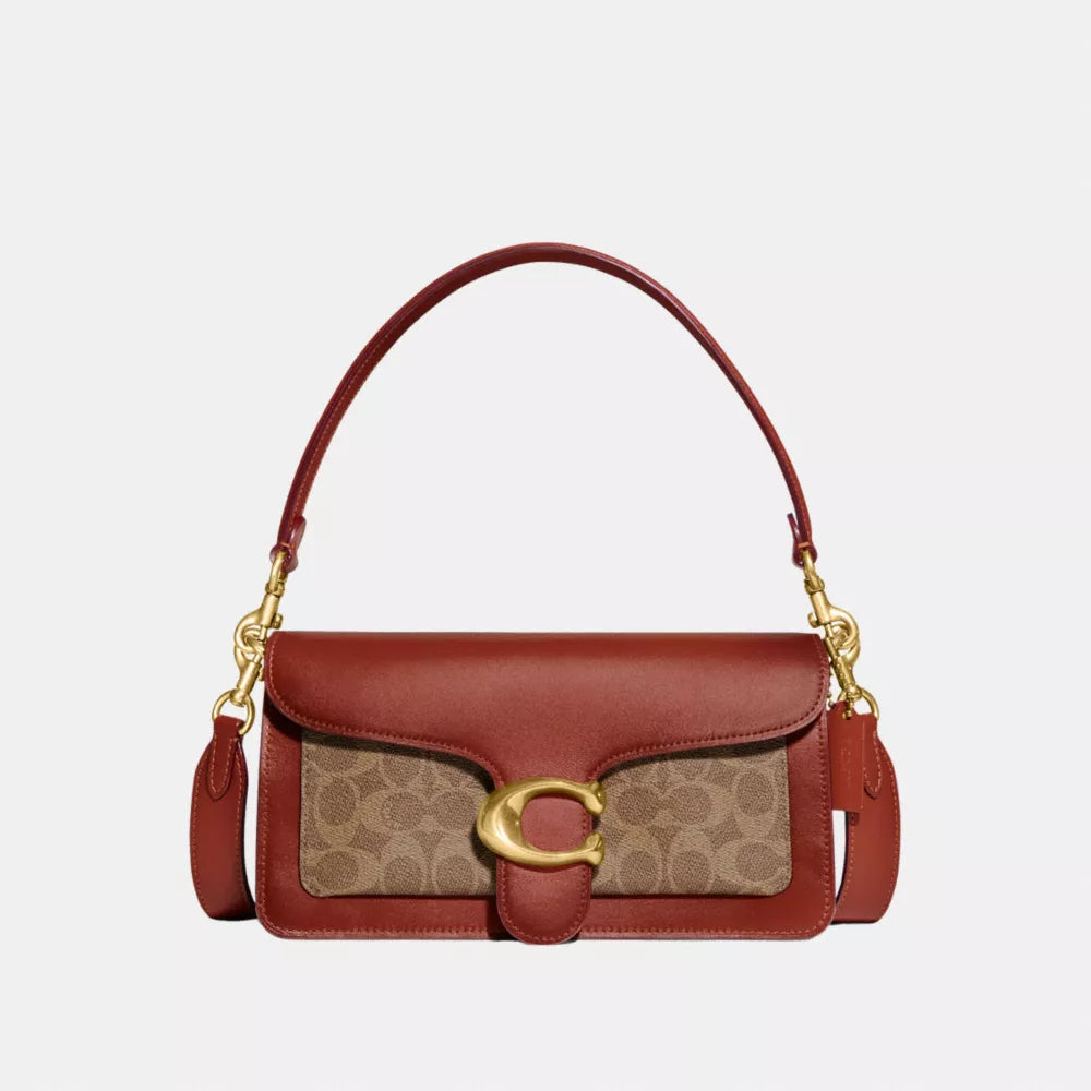 Túi COACH Tabby Shoulder Bag 26 In Signature Canvas #Brass / Tan / Rust