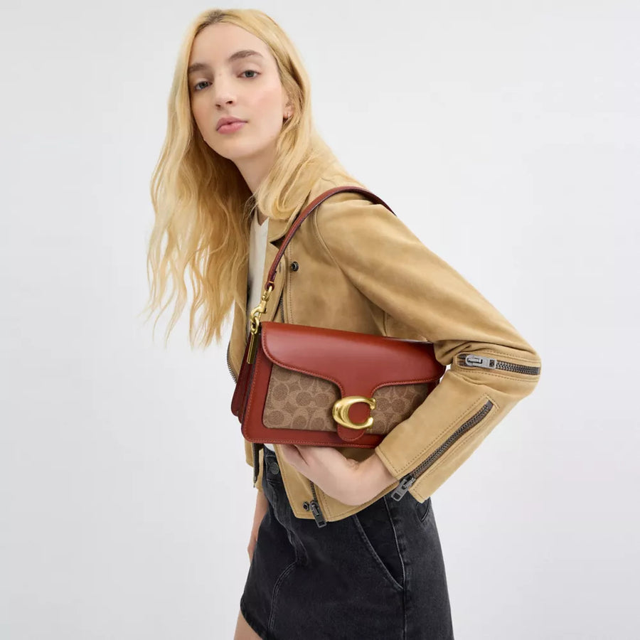 Túi COACH Tabby Shoulder Bag 26 In Signature Canvas #Brass / Tan / Rust