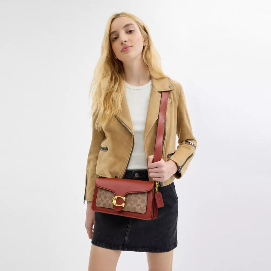 Túi COACH Tabby Shoulder Bag 26 In Signature Canvas #Brass / Tan / Rust