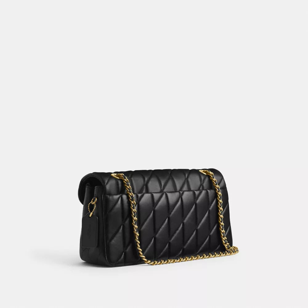 Túi COACH Tabby Shoulder Bag 33 with Quilting #Brass / Black - Kallos Vietnam