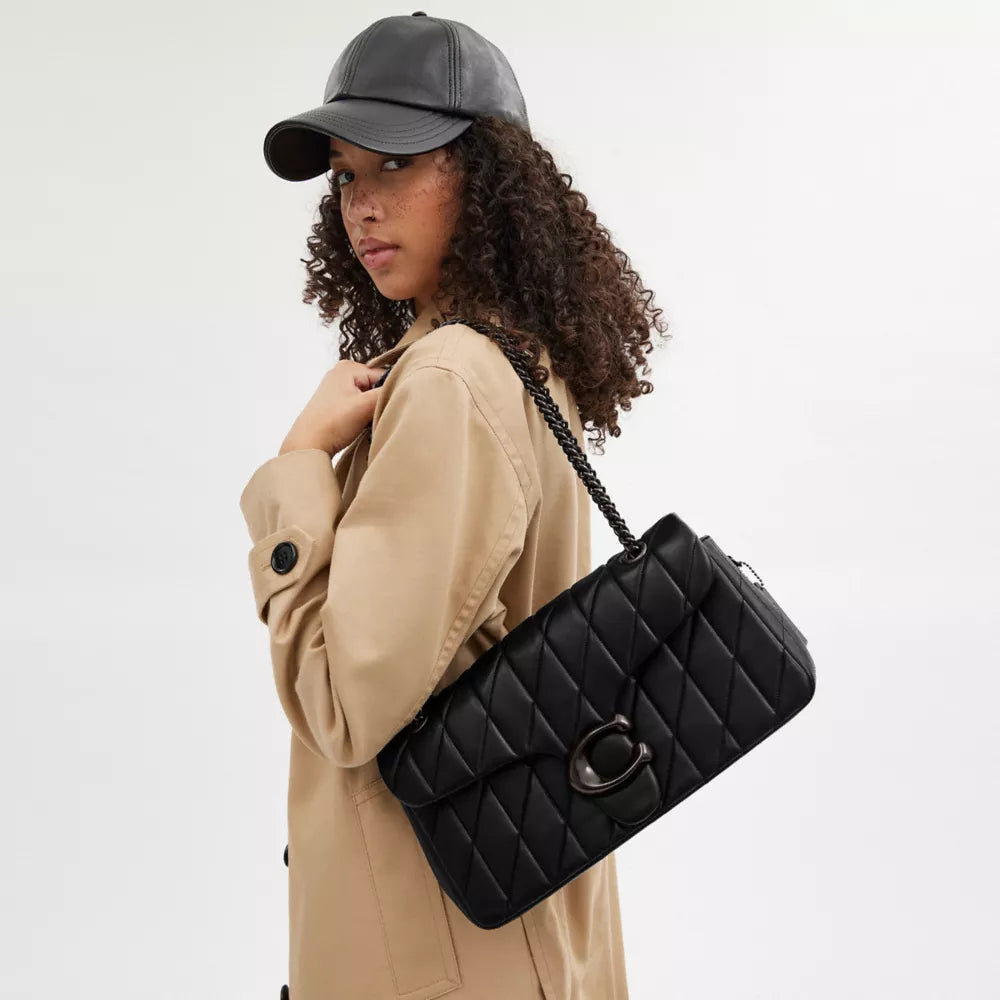 Túi COACH Tabby Shoulder Bag 33 with Quilting #Pewter / Black - Kallos Vietnam