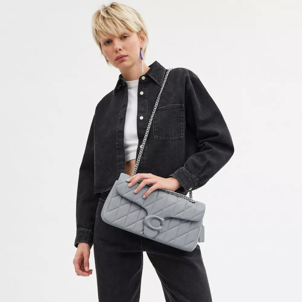 Túi COACH Tabby Shoulder Bag 33 with Quilting #Silver / Grey Blue - Kallos Vietnam