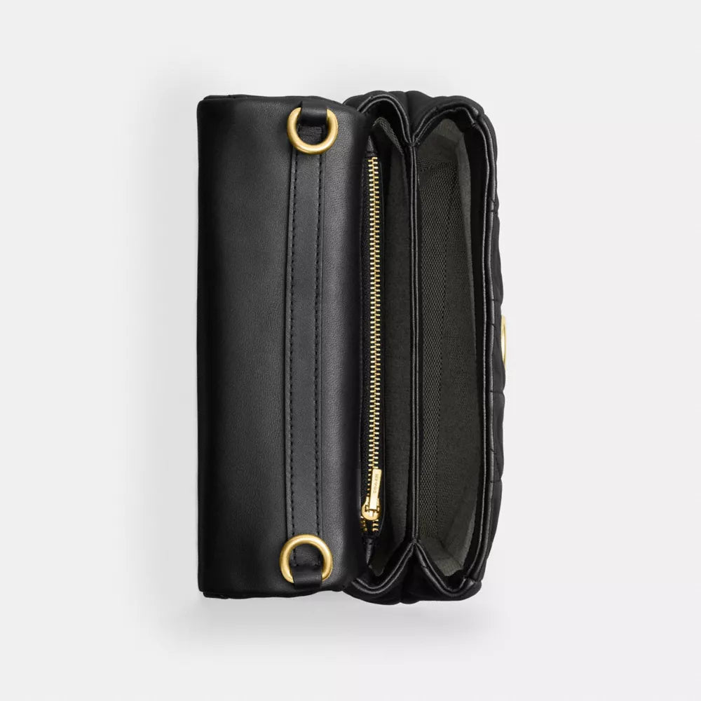 Túi COACH Times Square Tabby Shoulder Bag with Quilting #Brass / Black - Kallos Vietnam
