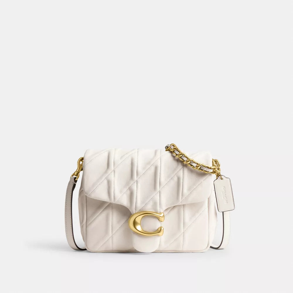 Túi COACH Times Square Tabby Shoulder Bag with Quilting #Brass / Chalk - Kallos Vietnam