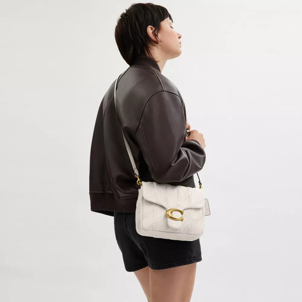 Túi COACH Times Square Tabby Shoulder Bag with Quilting #Brass / Chalk - Kallos Vietnam
