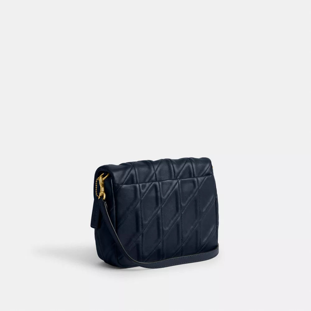 Túi COACH Times Square Tabby Shoulder Bag with Quilting #Brass / Dark Navy - Kallos Vietnam