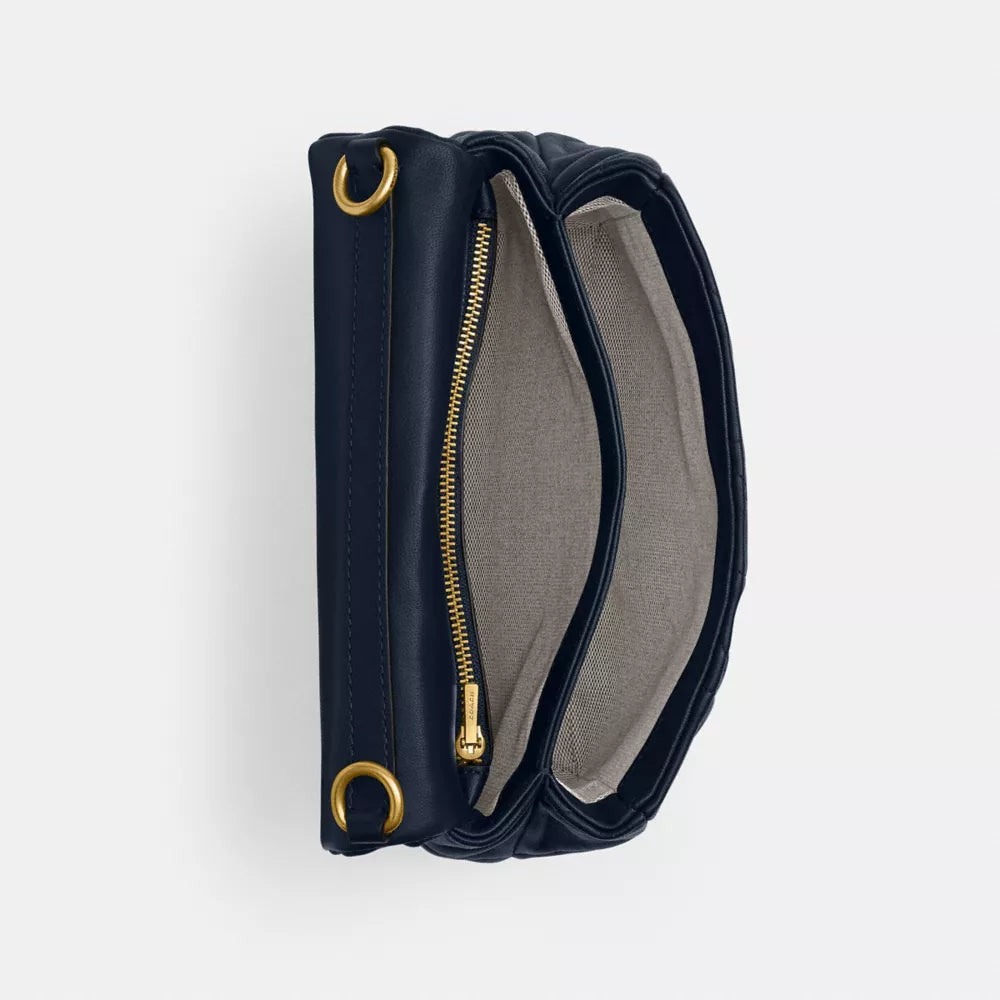 Túi COACH Times Square Tabby Shoulder Bag with Quilting #Brass / Dark Navy - Kallos Vietnam