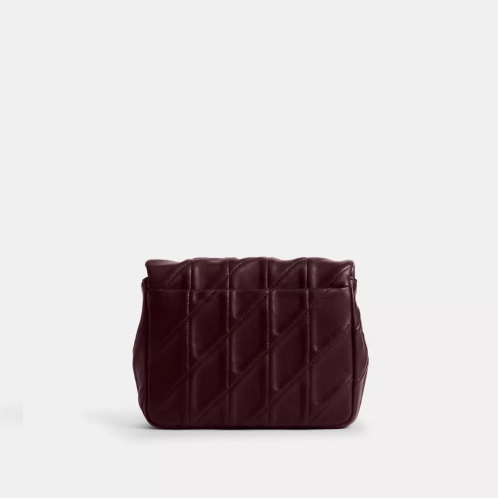 Túi COACH Times Square Tabby Shoulder Bag with Quilting #Brass / Merlot - Kallos Vietnam