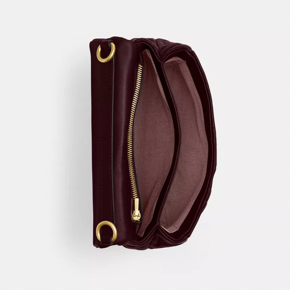 Túi COACH Times Square Tabby Shoulder Bag with Quilting #Brass / Merlot - Kallos Vietnam