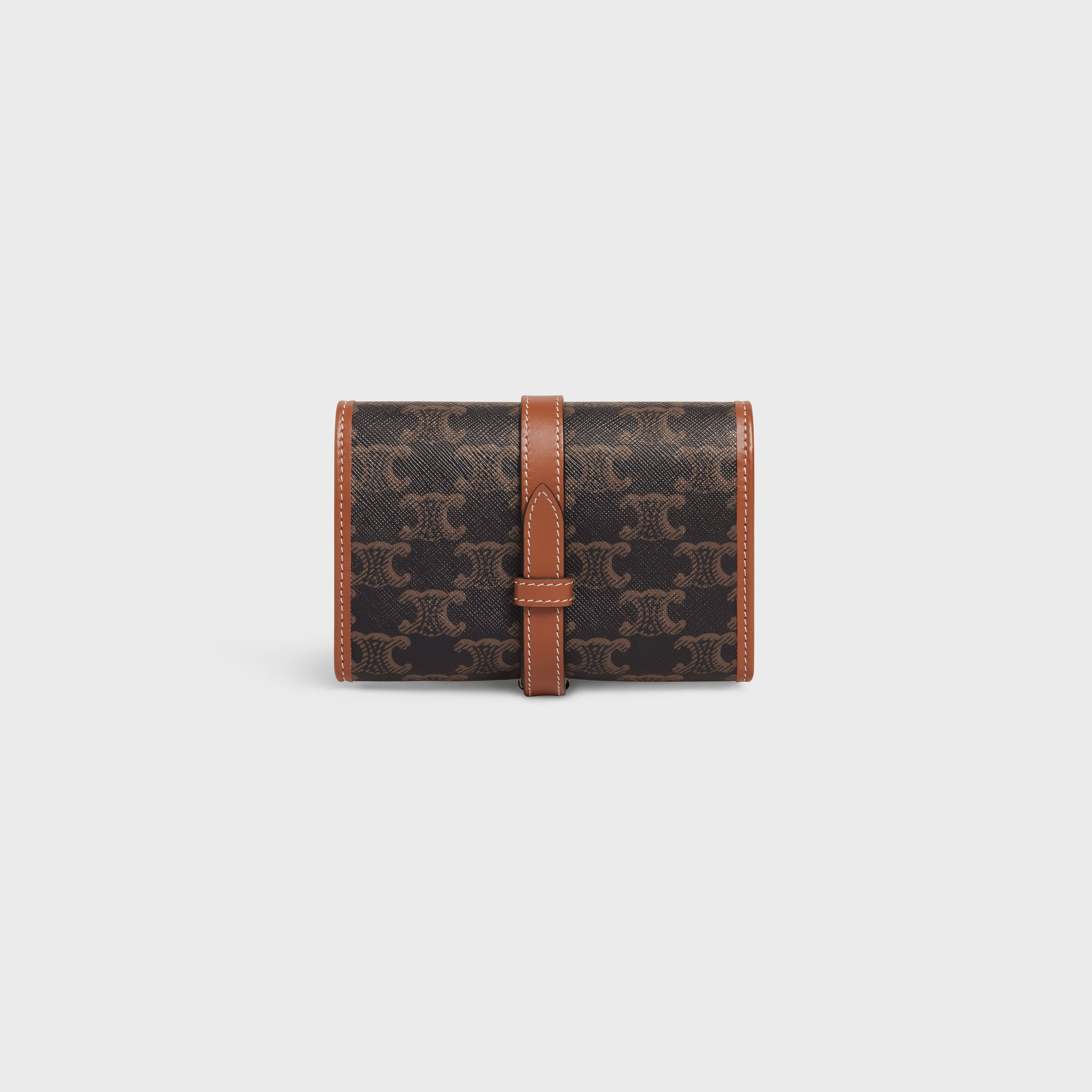 Túi Đựng Trang Sức CELINE Jewelry Pouch In Triomphe Canvas & Calfskin #Tan - Kallos Vietnam