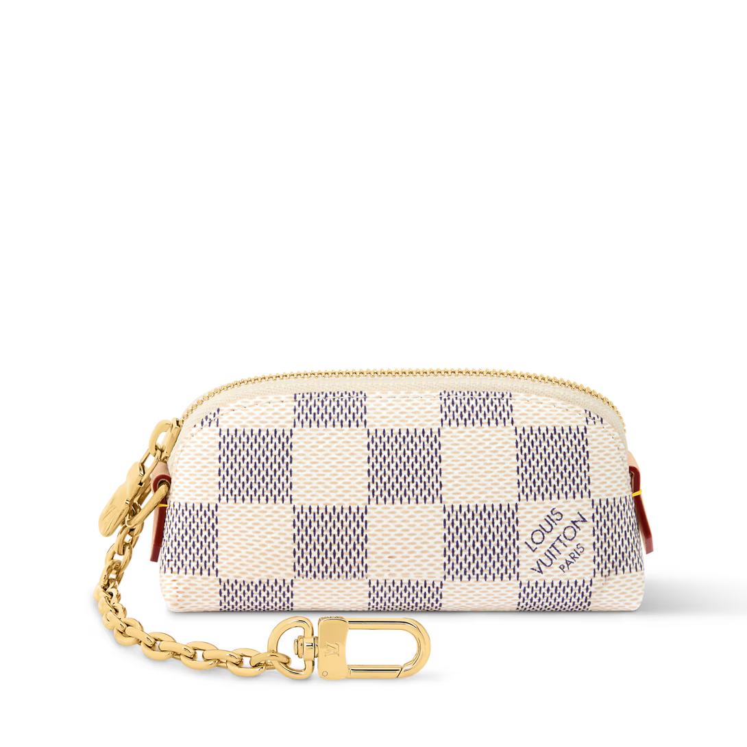 Túi Đựng Son Louis Vuitton Cosmetic Lipstick Pouch #Damier Azur