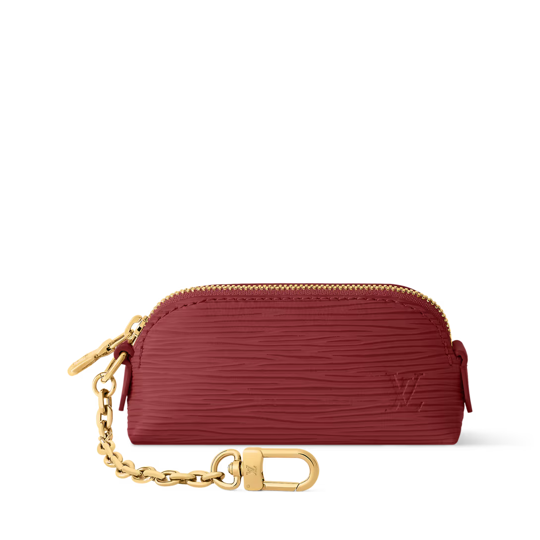 Túi Đựng Son Louis Vuitton Cosmetic Lipstick Pouch #Monogram Rouge