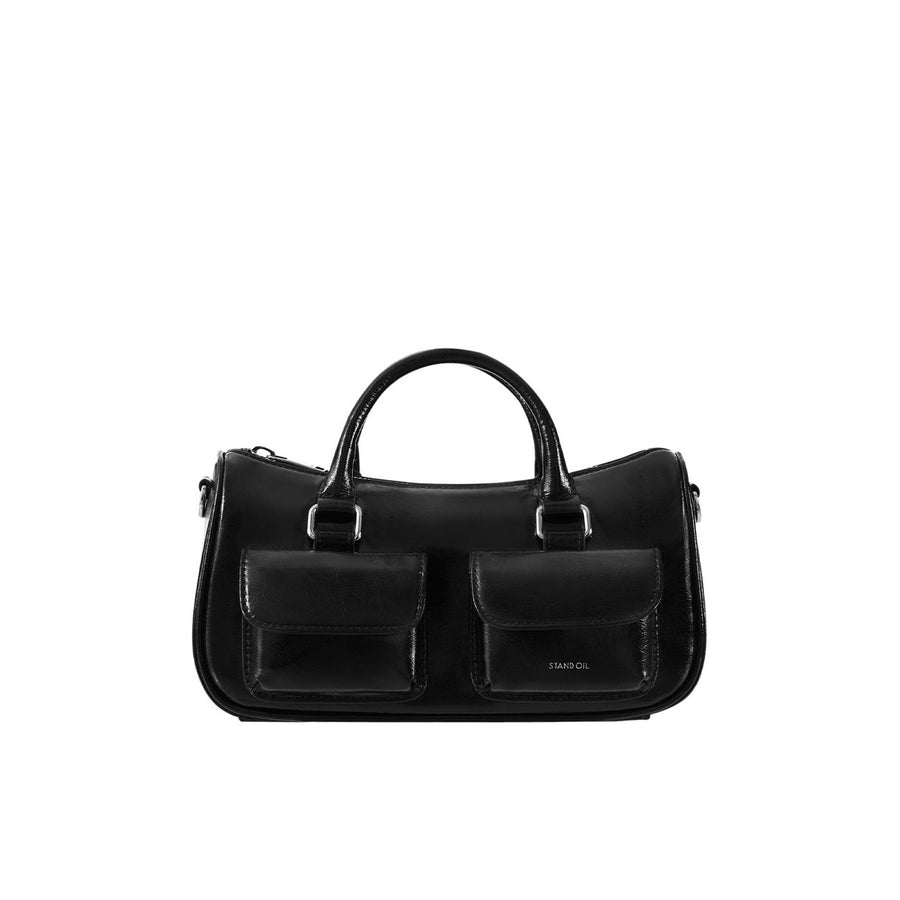 Túi Xách Stand Oil Chubby Half Bag #Black-Kallos
