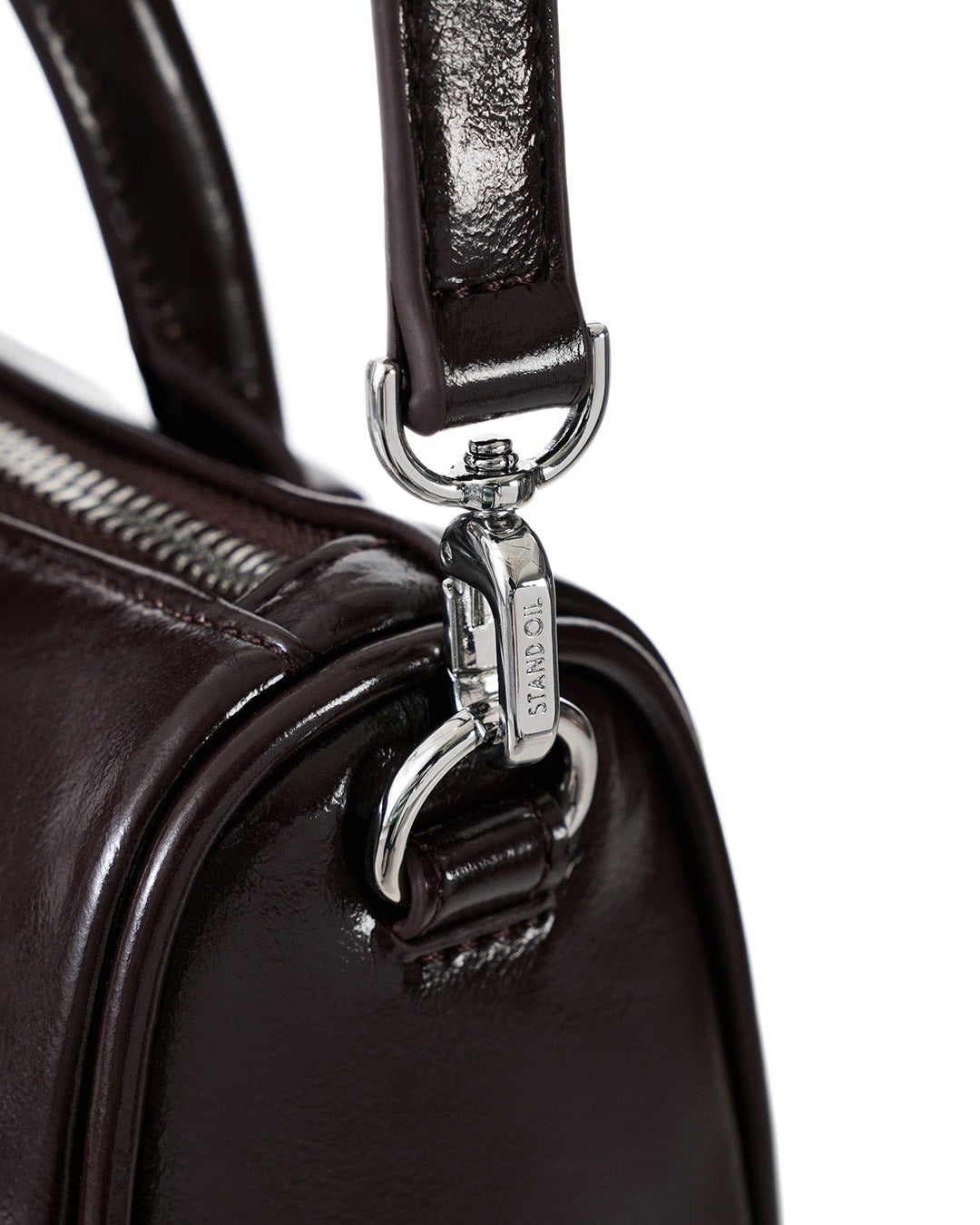 Túi Xách Stand Oil Chubby Half Bag #Marron