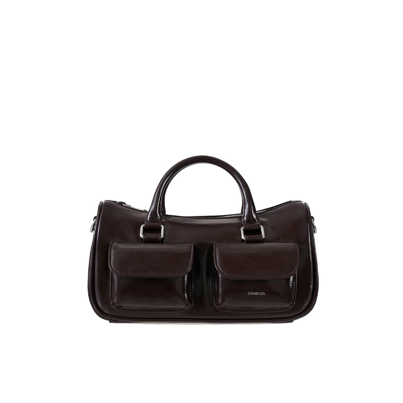 Túi Xách Stand Oil Chubby Half Bag #Marron-Kallos