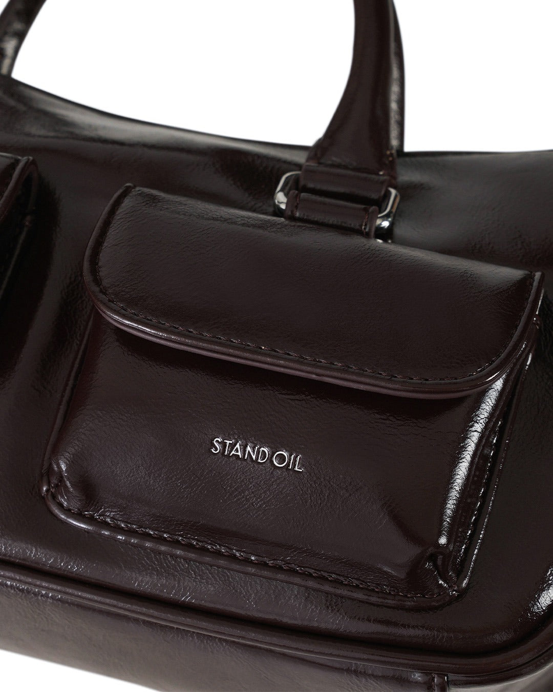 Túi Xách Stand Oil Chubby Half Bag #Marron