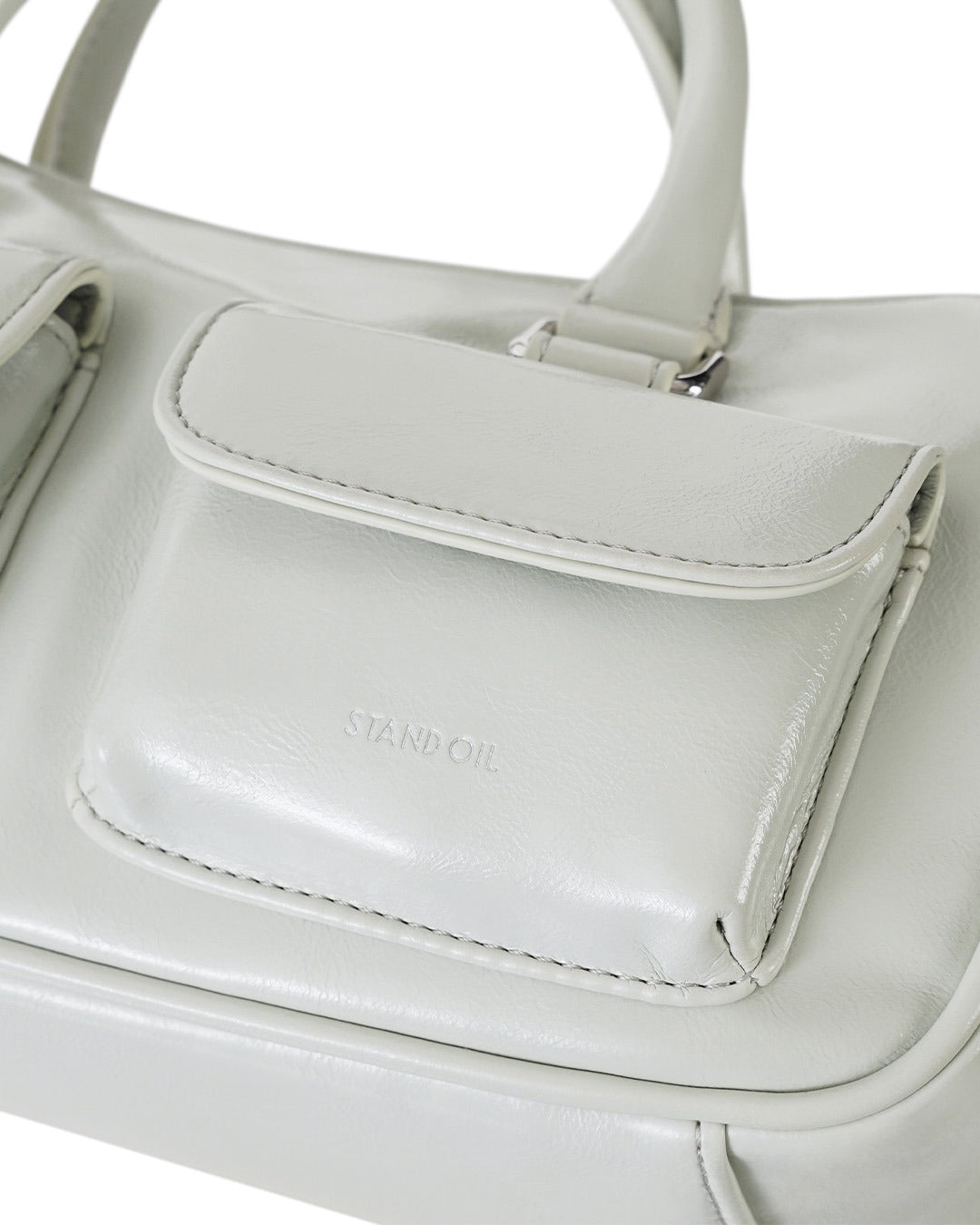 Túi Xách Stand Oil Chubby Half Bag #Pale Grey