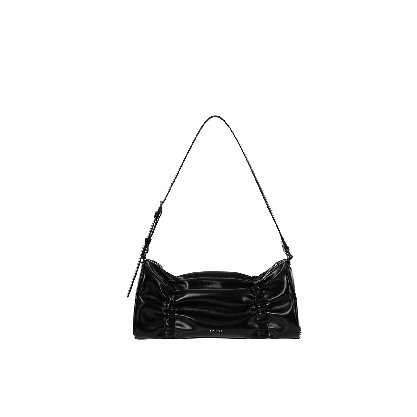 Túi Xách Stand Oil Pleats Bag #Black-Kallos