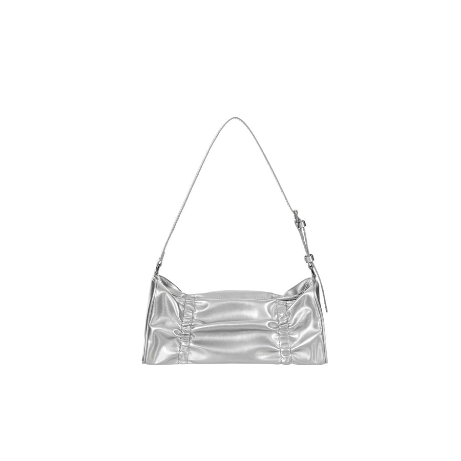 Túi Xách Stand Oil Pleats Bag #Silver-Kallos
