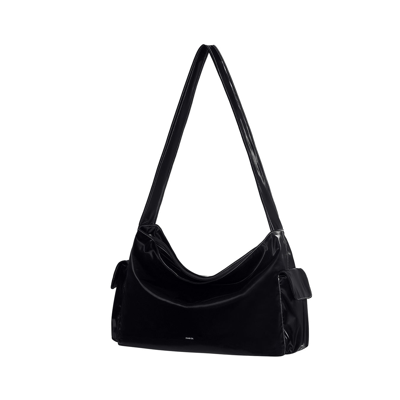 Túi Xách Stand Oil Slouch Pocket Bag #Black-Kallos