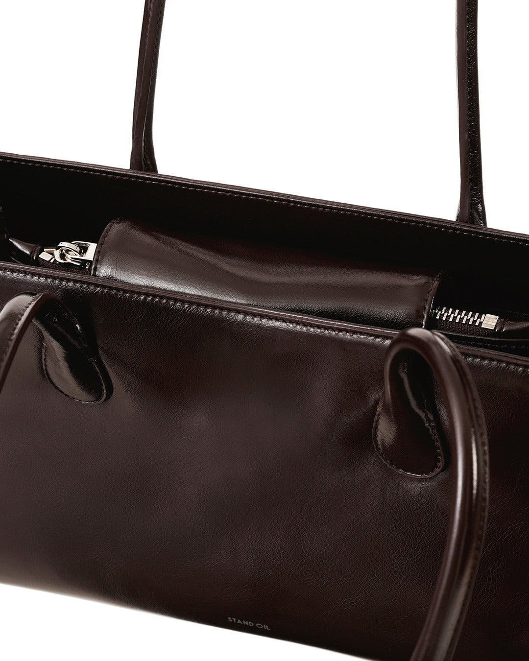 Túi Xách Stand Oil Square Low Bag #Marron
