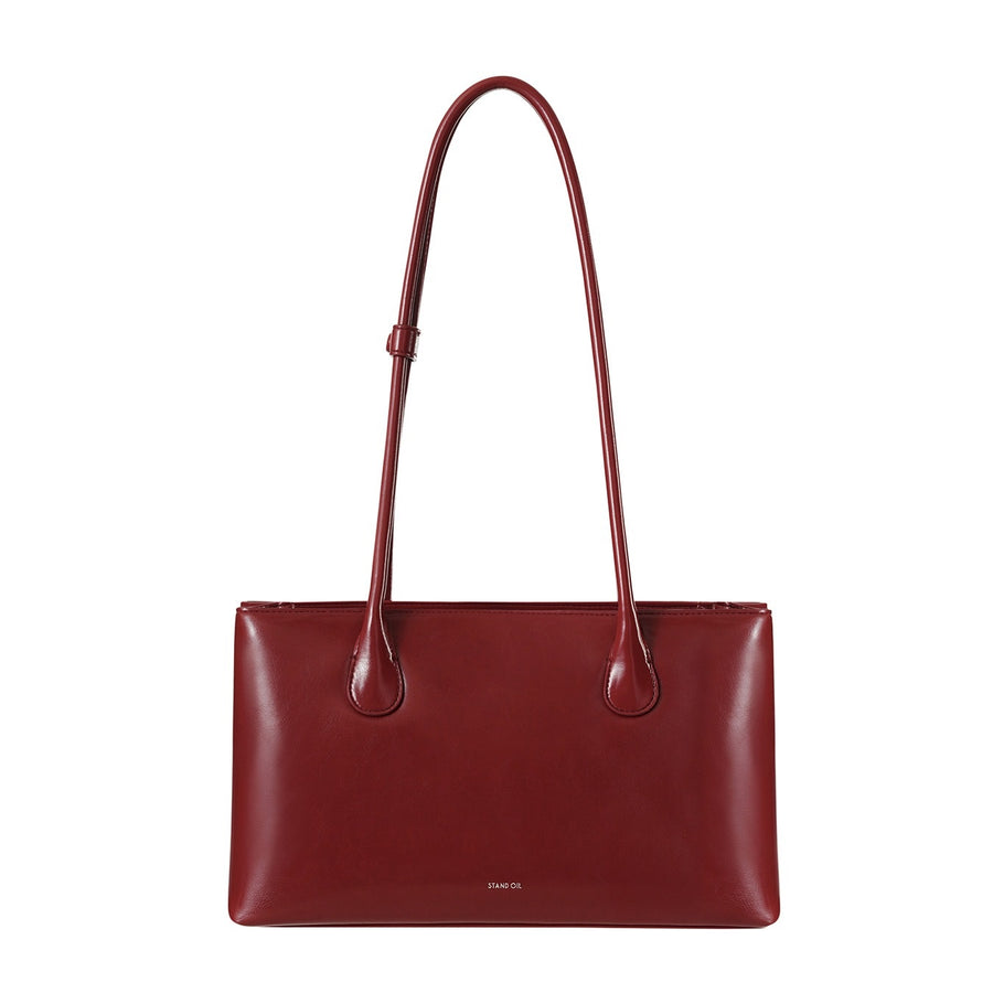 Túi Xách Stand Oil Square Low Bag #Red Wine-Kallos