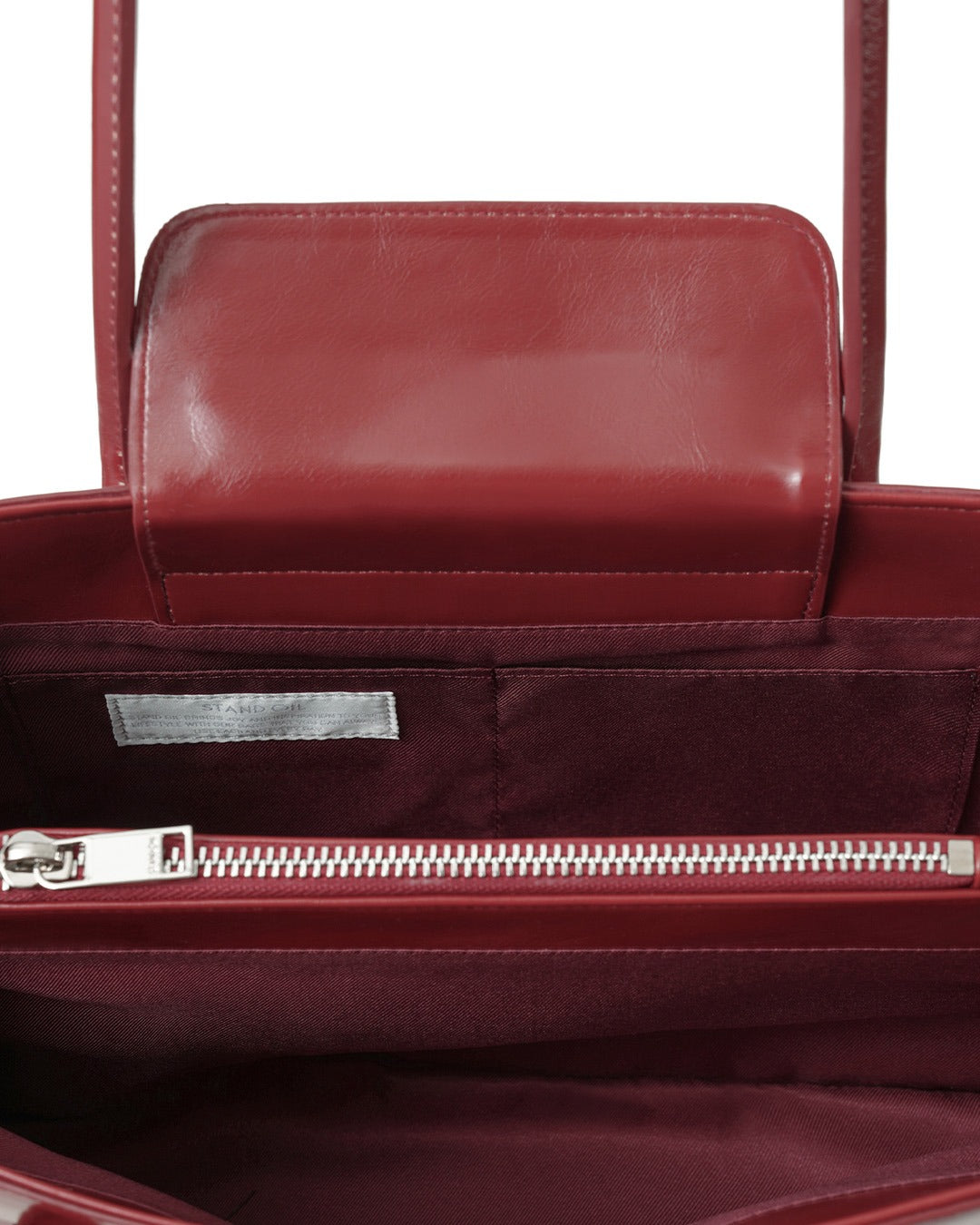 Túi Xách Stand Oil Square Low Bag #Red Wine
