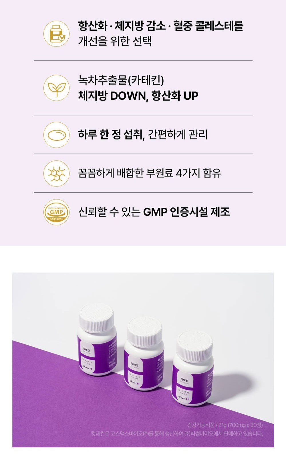 Viên About H Cut Catechin #30 Tablets