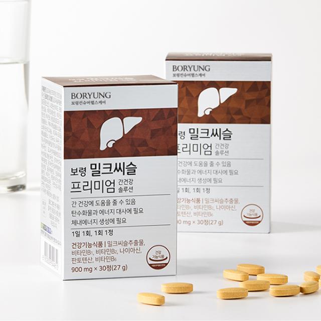 Viên BORYUNG Milk Thistle Premium Liver Health Solution #30 Tablets