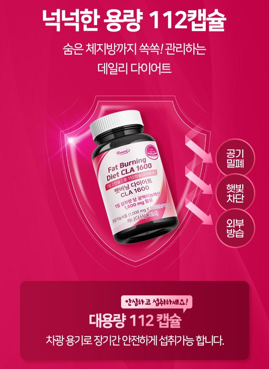 Viên Funeat Fat Burning Diet CLA 1600 #112 Capsules-Kallos