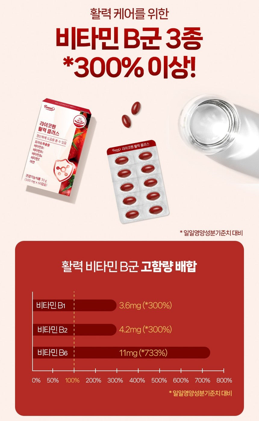 Viên Funeat Lycopene Energy Plus #60 Capsules (2-Month Supply)