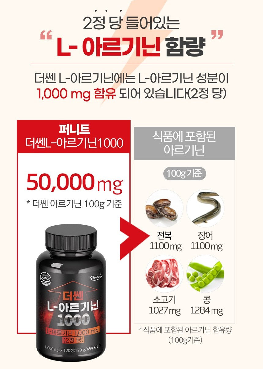 Viên Funeat The Strong L-Arginine 1000 #120 Tablets-Kallos