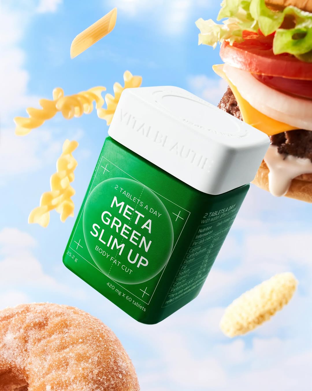 Viên Giảm Cân Vital Beautie Meta Green Slim Up