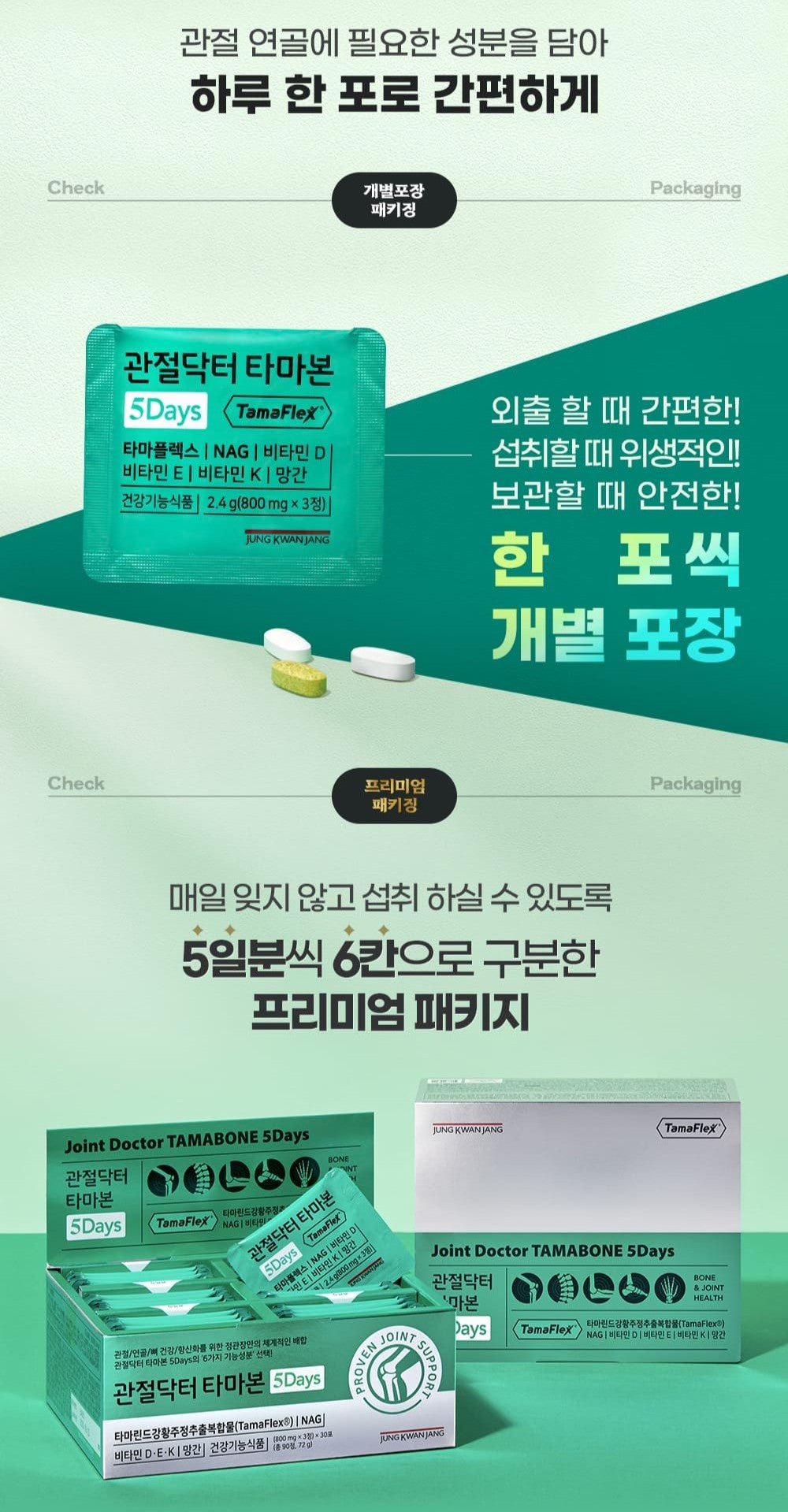 Viên Joint Doctor Tamabon 5 Days (800 mg x 3 Tablets x 30 Sachets)-Kallos