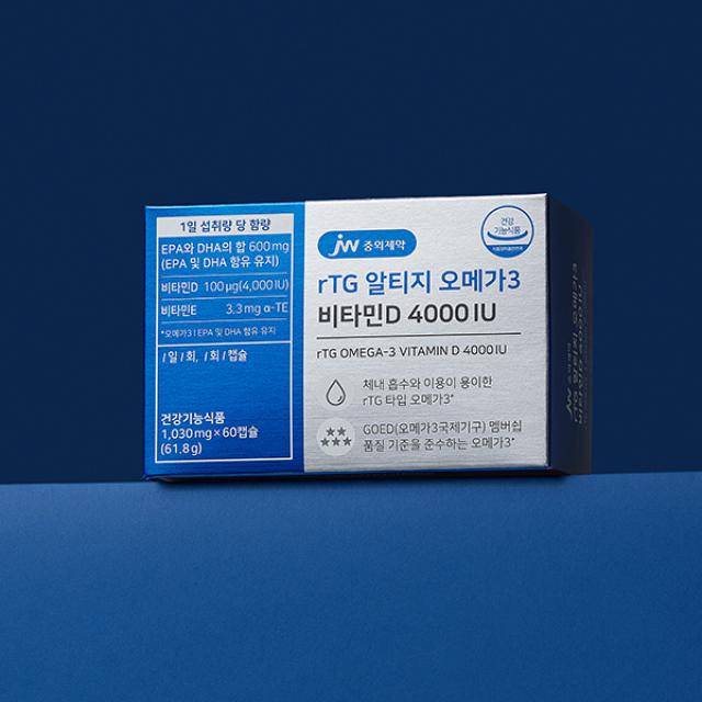 Viên JW Pharm rTG Omega-3 Vitamin D 4000IU #60 Capsules