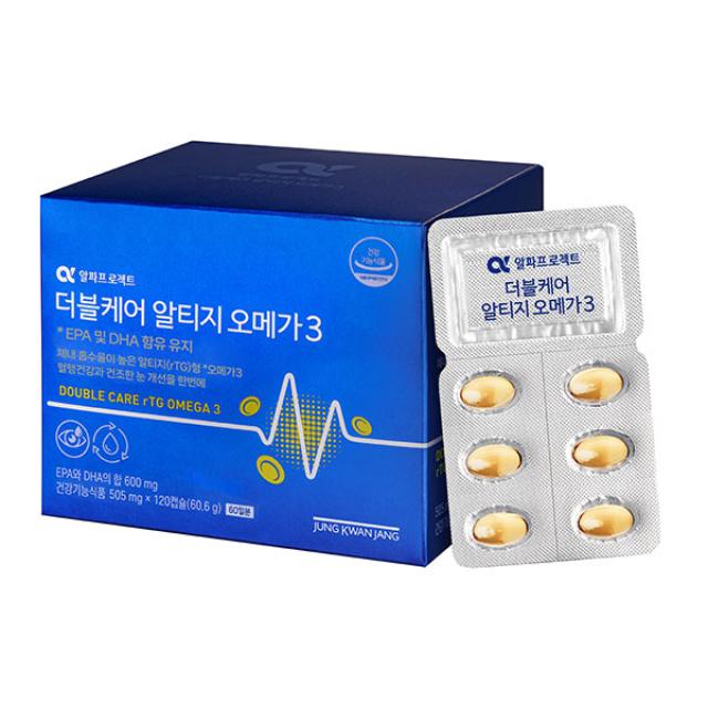 Viên KGC Jung Kwan Jang Alpha Project Double Care rTG Omega 3 #60 Days-Kallos