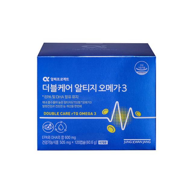 Viên KGC Jung Kwan Jang Alpha Project Double Care rTG Omega 3 #60 Days-Kallos