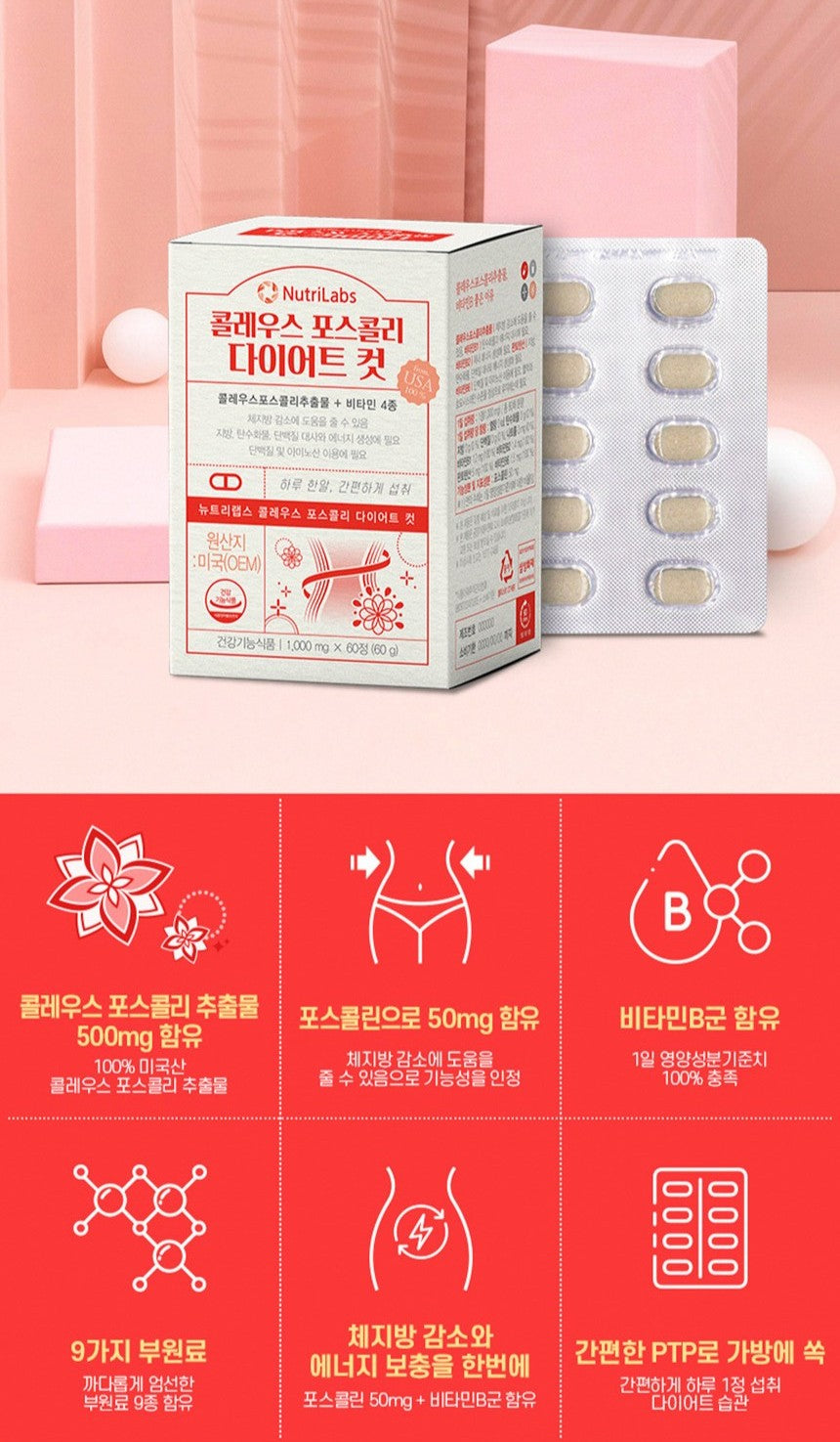 Viên Nutrilabs Coleus Forskohlii Diet Cut #60 Tablets