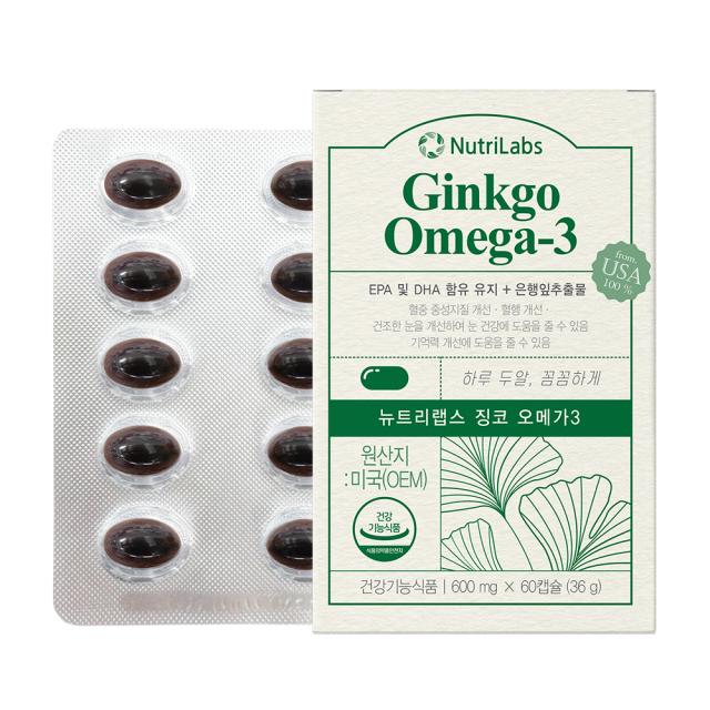 Viên Nutrilabs Ginko Omega-3 #60 Capsules-Kallos
