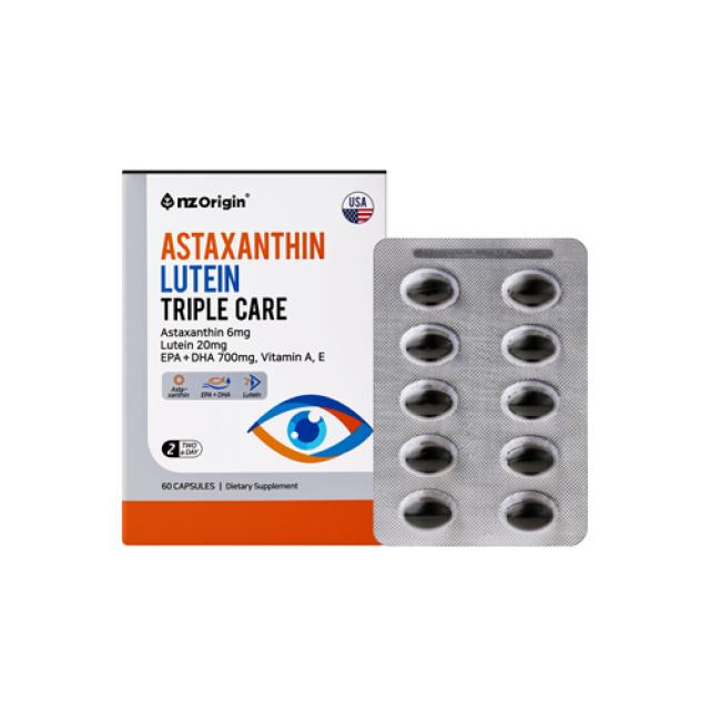 Viên NZ Origin Astaxanthin Lutein Triple Care #60 Capsules-Kallos
